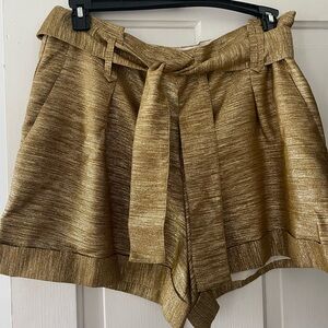Sezane Gold Shorts